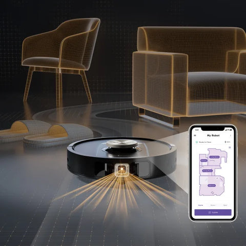 Shark PowerDetect Aspirateur robot et vadrouille 2-en-1 avec station NeverTouch™ Pro - RV2820ZECA