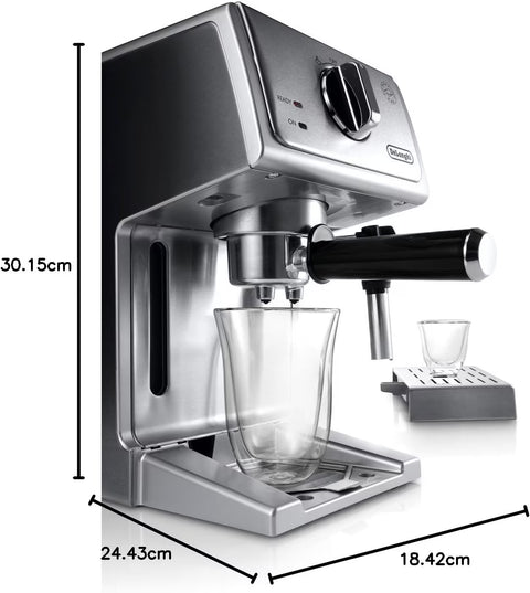 De'Longhi machine à espresso et à cappuccino manuelle avec mousseur réglable de qualité supérieure - ECP3630 Open Box